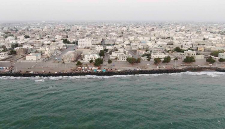 Drone shot of Hudaydah city main street