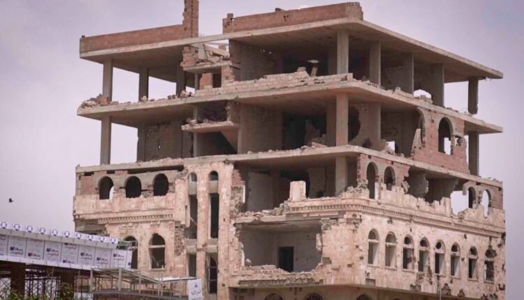 Destroyed Building by war in Yemen [Zoom in]