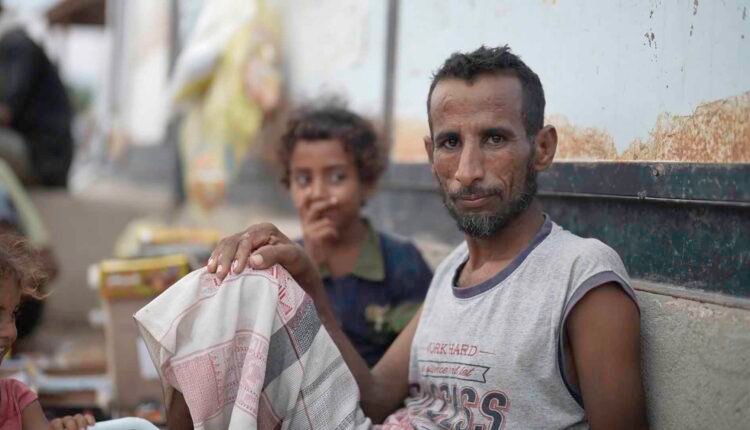 Displaced man making a life