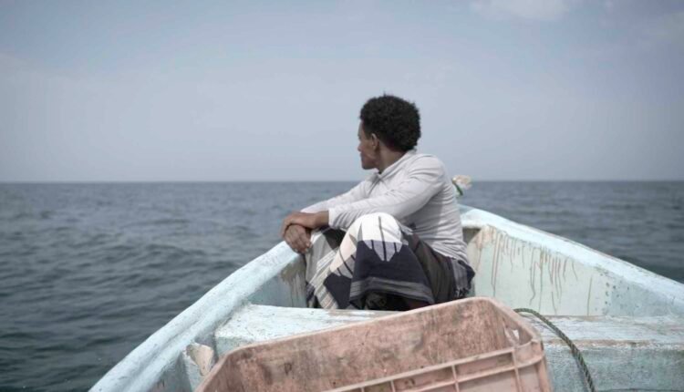A Fisherman on a Boat in Hudaydah