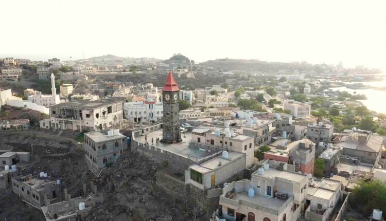 Drone shot for Big Ben Clock in Aden