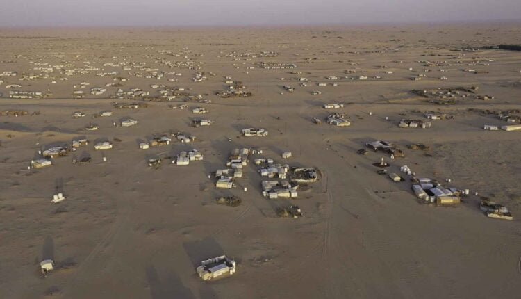 Drone shot of Harsh life conditions in Marib Displacement camp [3]