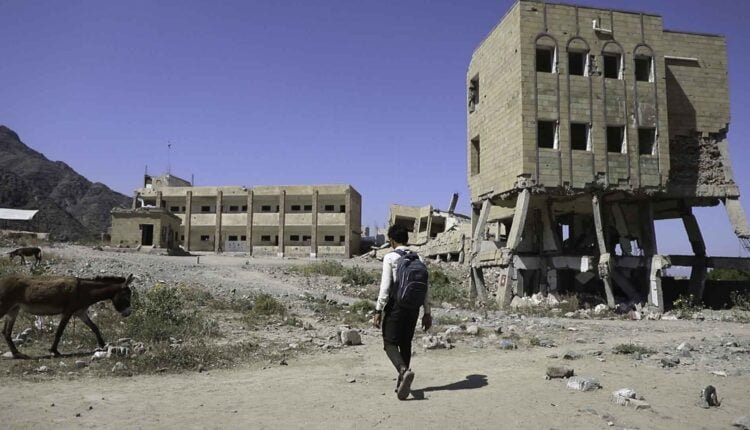 Destroyed School in Taiz