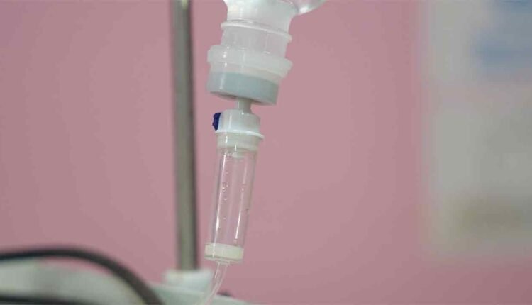 IV intravenous bag with dropper and tube [1]