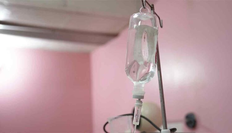 IV intravenous bag with dropper and tube [2]