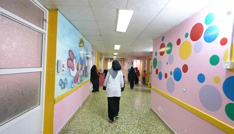 Walking inside malnutrition section