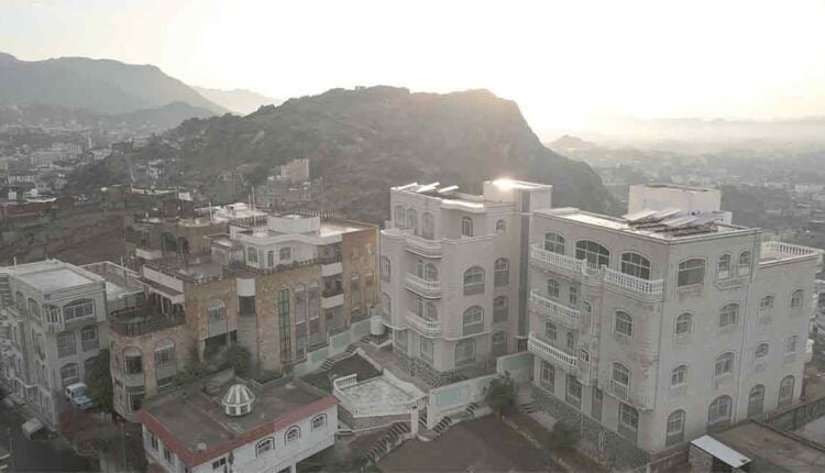 Houses on the top of a mountain
