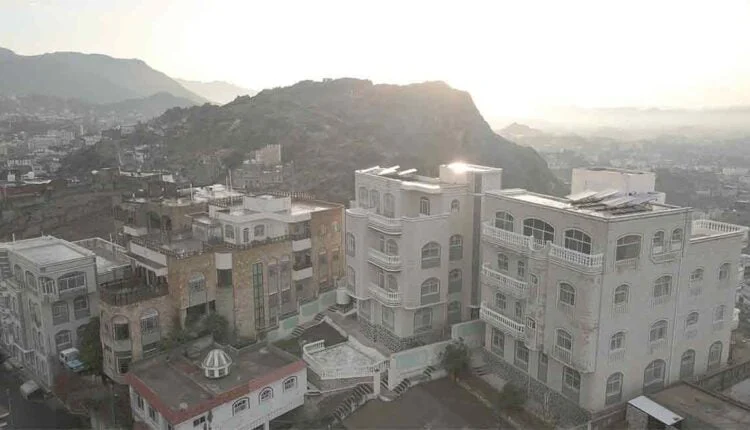 Houses on the top of a mountain