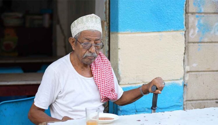 Peaceful moment having tea