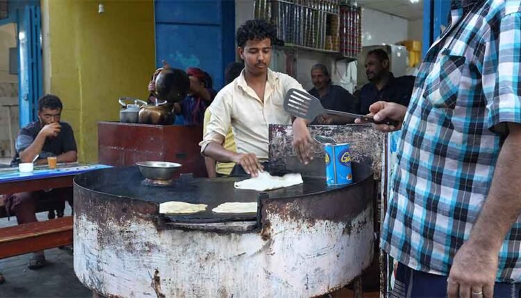 Making bread at street