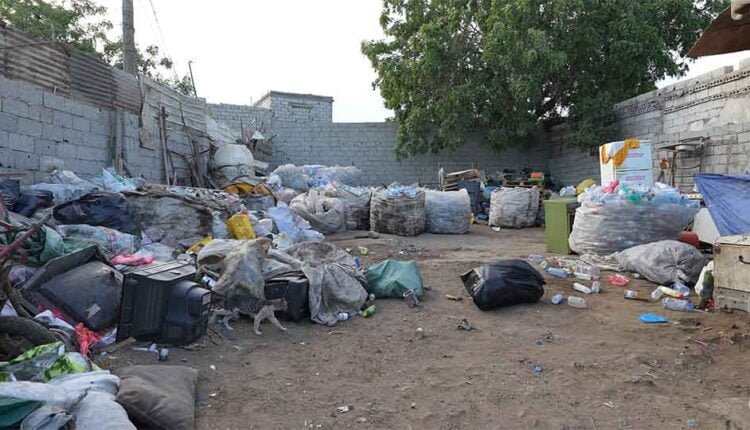 Plastic bottles collecting site [2]