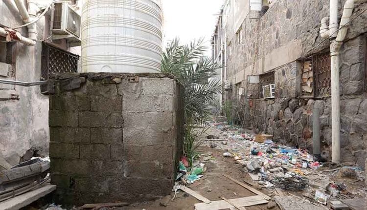 Sewage network spill and dirt