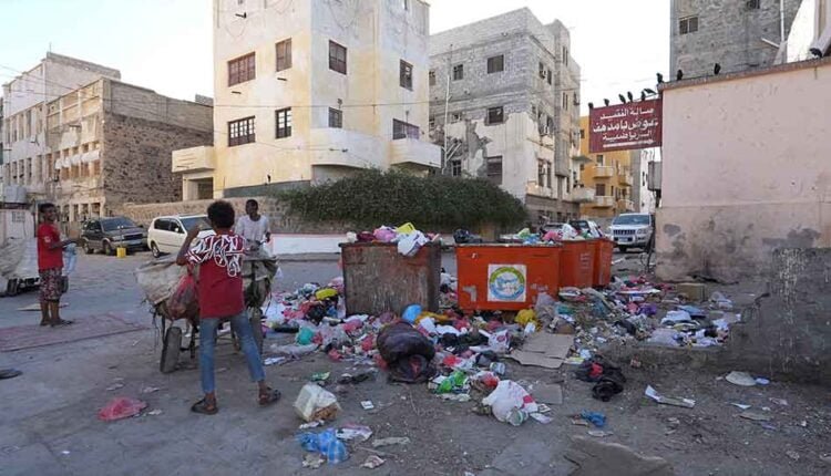 Throwing garbage & collecting plastic bottles
